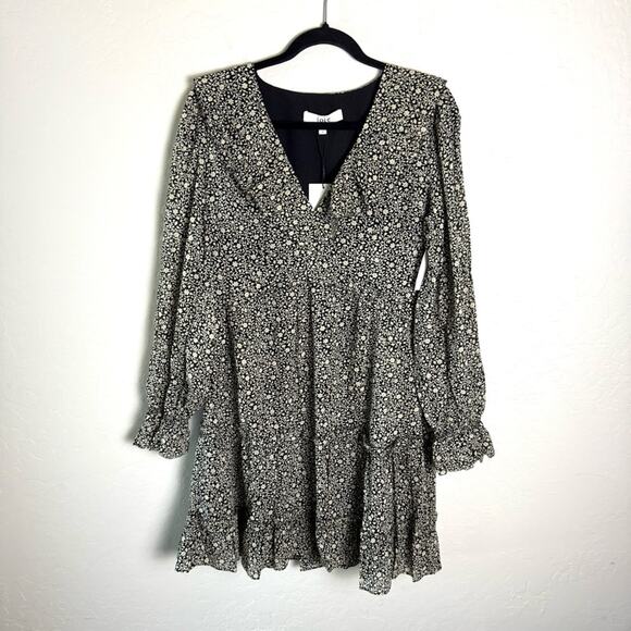 Joie Adanson Caviar Bleached Sand Floral Mini Cotton Dress 10 NWT - Picture 3 of 13